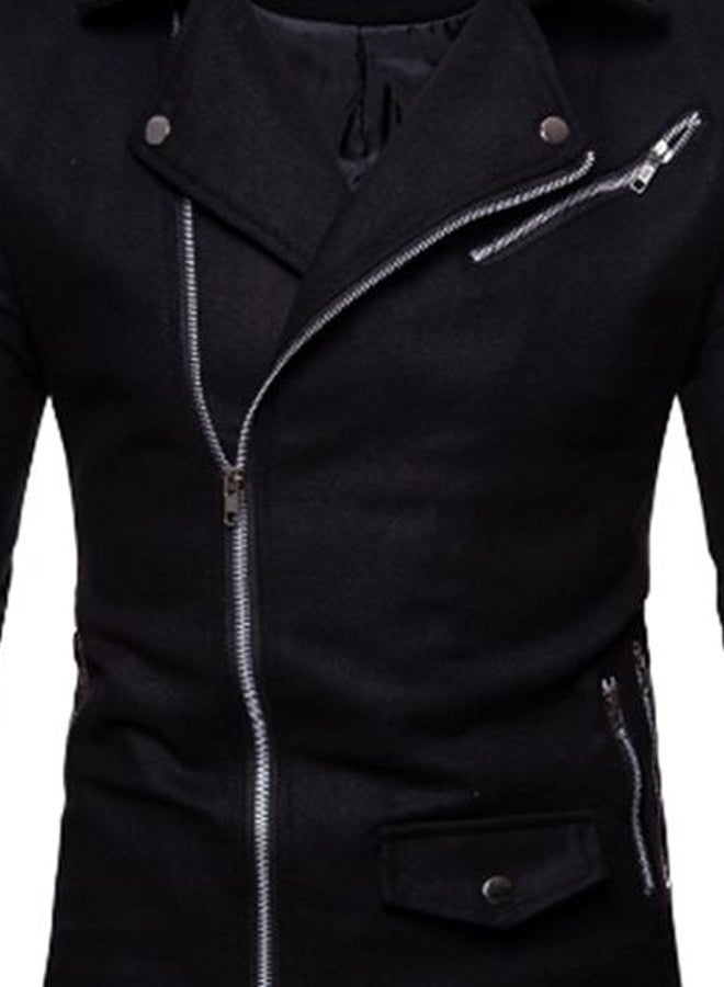 Solid Diagonal Trim Coat Black