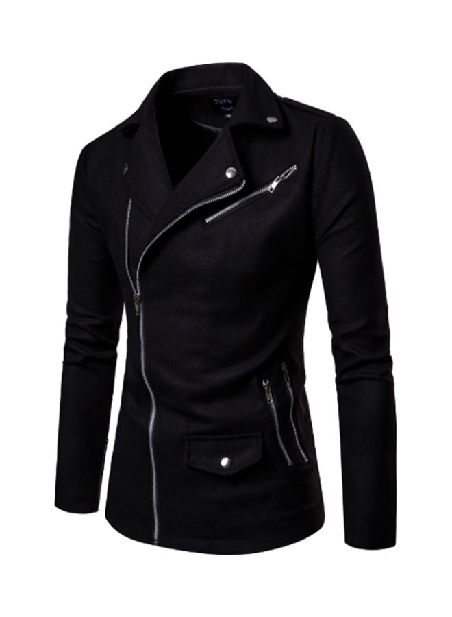 Solid Diagonal Trim Coat Black