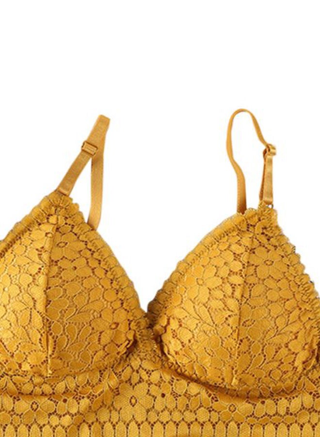 Push Up Padded Bra Yellow - Image 3
