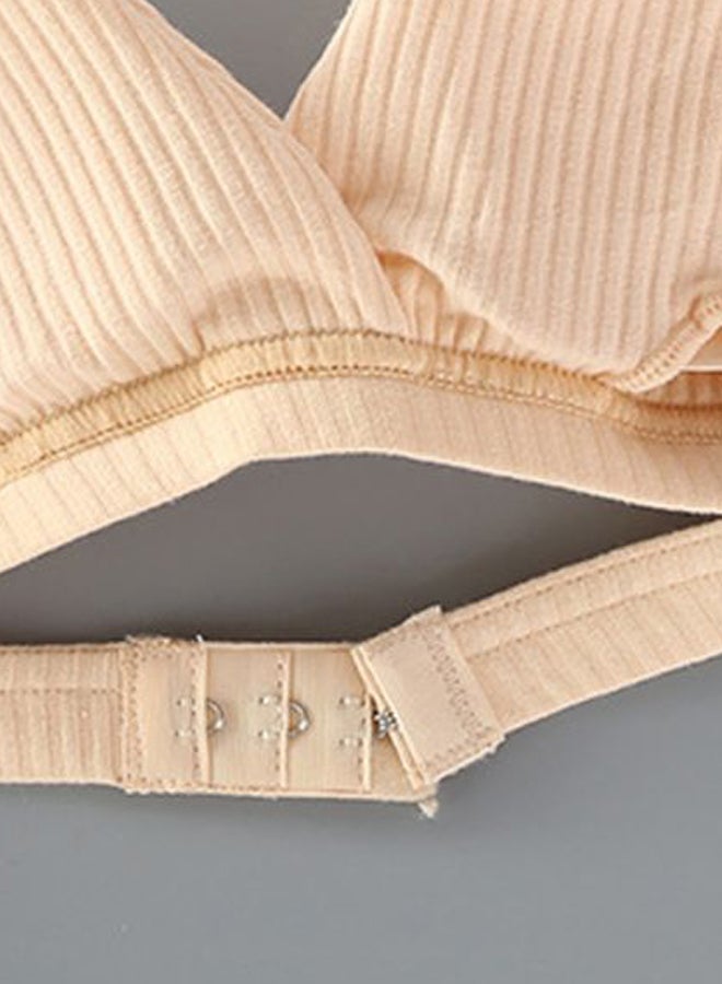 Solid Push Up Bralette Beige