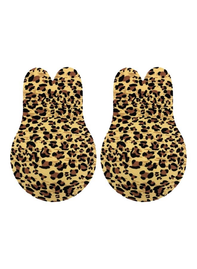 Pair Of Animal Printed Lift Pasties Beige/Brown/Black - Image 1