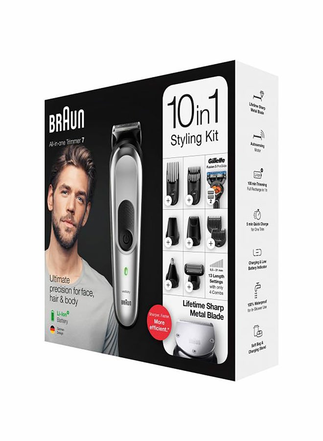 BRAUN - 10-Piece Styling Trimmer Set Mgk-7220 Silver - Image 1