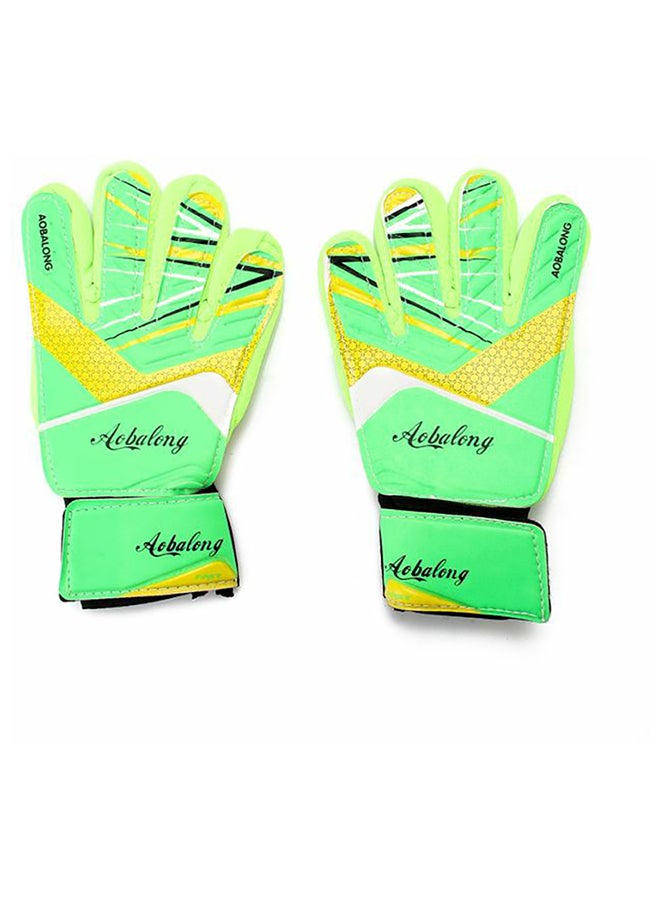 Latex Soccer Football Goalkeeper Gloves Green 6cm - Image 1