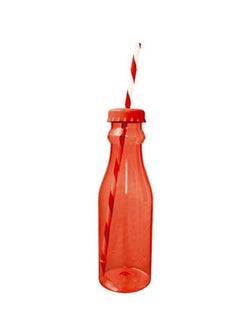 Zak Designs Soda Bottle with straw white-Red Standardcm 