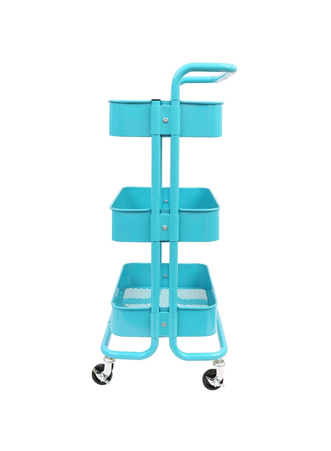 رومان جيفتس عربة تخزين بعجلات من 3 مستويات أزرق سماوي 43.5x33x87سم - Image 1