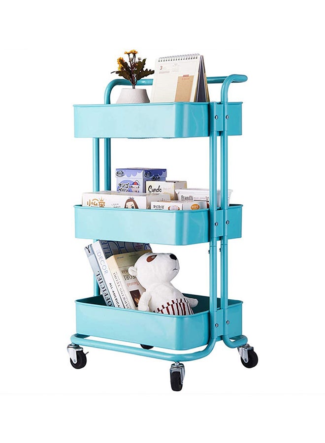 رومان جيفتس عربة تخزين بعجلات من 3 مستويات أزرق سماوي 43.5x33x87سم - Image 2
