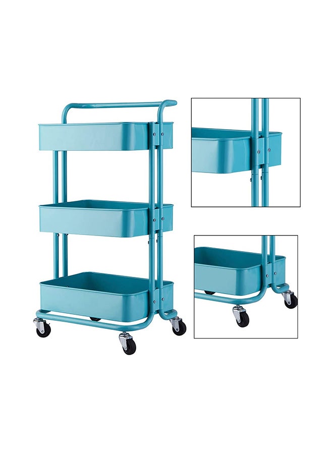 رومان جيفتس عربة تخزين بعجلات من 3 مستويات أزرق سماوي 43.5x33x87سم - Image 3
