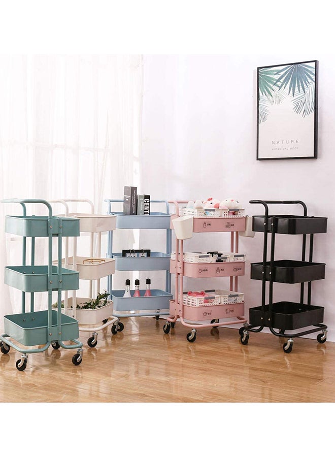 رومان جيفتس عربة تخزين بعجلات من 3 مستويات أحمر 43.5x33x87سم - Image 2