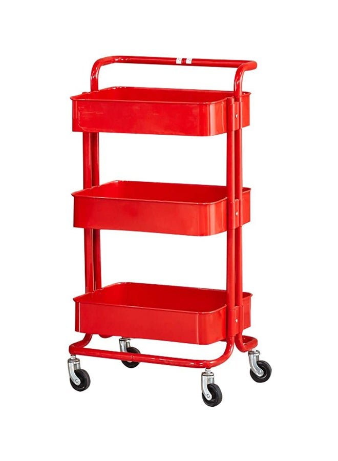 رومان جيفتس عربة تخزين بعجلات من 3 مستويات أحمر 43.5x33x87سم - Image 1
