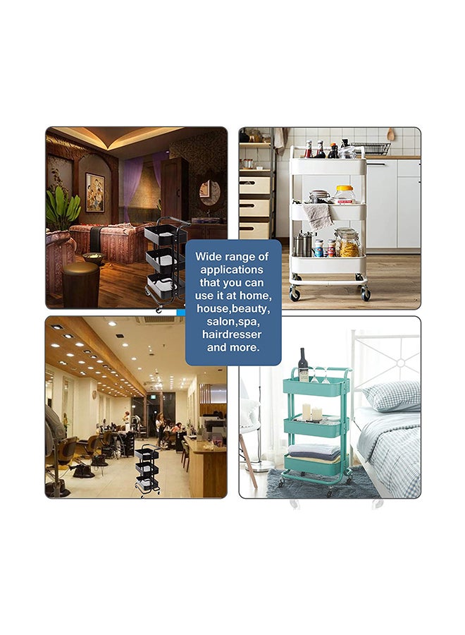 رومان جيفتس عربة تخزين بعجلات من 3 مستويات أحمر 43.5x33x87سم - Image 3