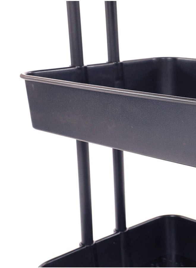 رومان جيفتس عربة تخزين عملية من 3 أرفف مزودة بمقابض وعجلات دوارة قابلة للقفل بني 43x36x86.5سم - Image 4