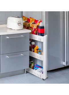 Pantry Rack With 3 Large Storage Baskets White 71x52x12cm - v1601550588/N40867361A_6