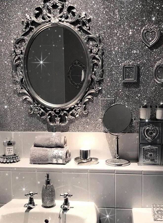 Roman Gifts Elegent Decor Wall Mirror Silver 83x58centimeter  - Image 3