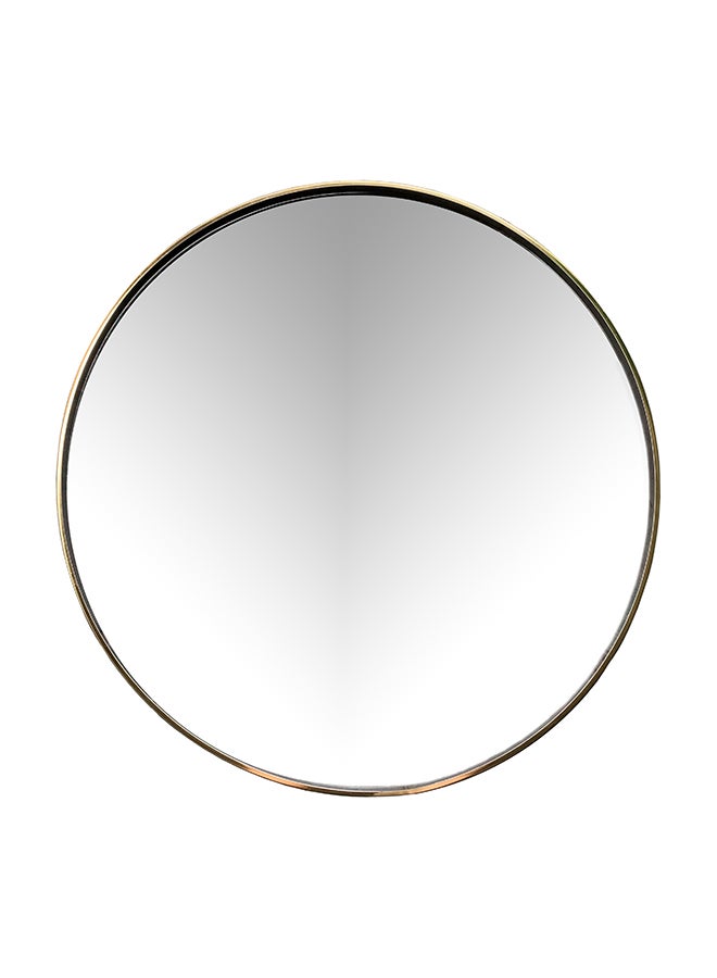 Roman Gifts Glass Panel Rounded Circle Design Vanity Mirror Gold 80X80centimeter  - Image 1