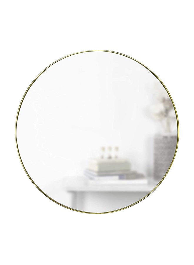 Roman Gifts Glass Panel Rounded Circle Design Vanity Mirror Gold 80X80centimeter  - Image 2