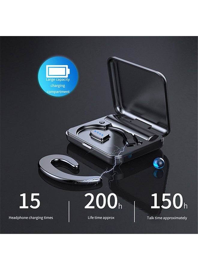 Generic - Bone Conduction Headphones With Charging Case Black - Image 1