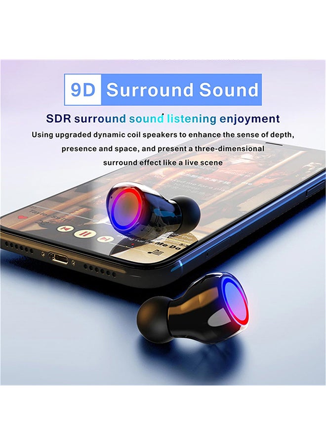 Generic Breathing Light Bluetooth Headset With Charging Case Multicolour  - Image 2