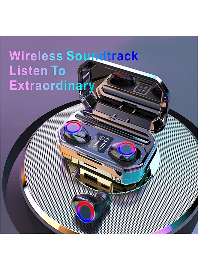 Generic Breathing Light Bluetooth Headset With Charging Case Multicolour  - Image 4