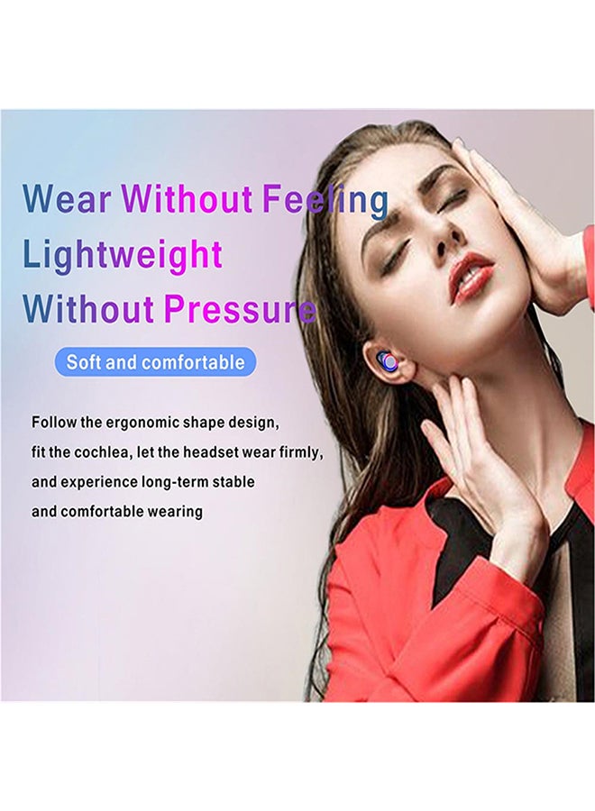 Generic - Breathing Light Bluetooth Headset With Charging Case Multicolour - Image 1