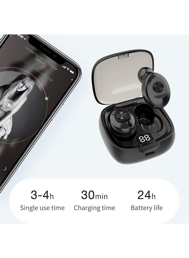 Bluetooth Headset With Charging Case Black  - Image 3