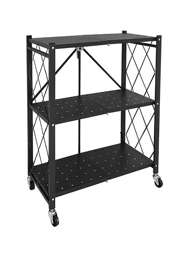 Kitchen Metal Storage Rack Black 72x37x87.5cm  - Image 1
