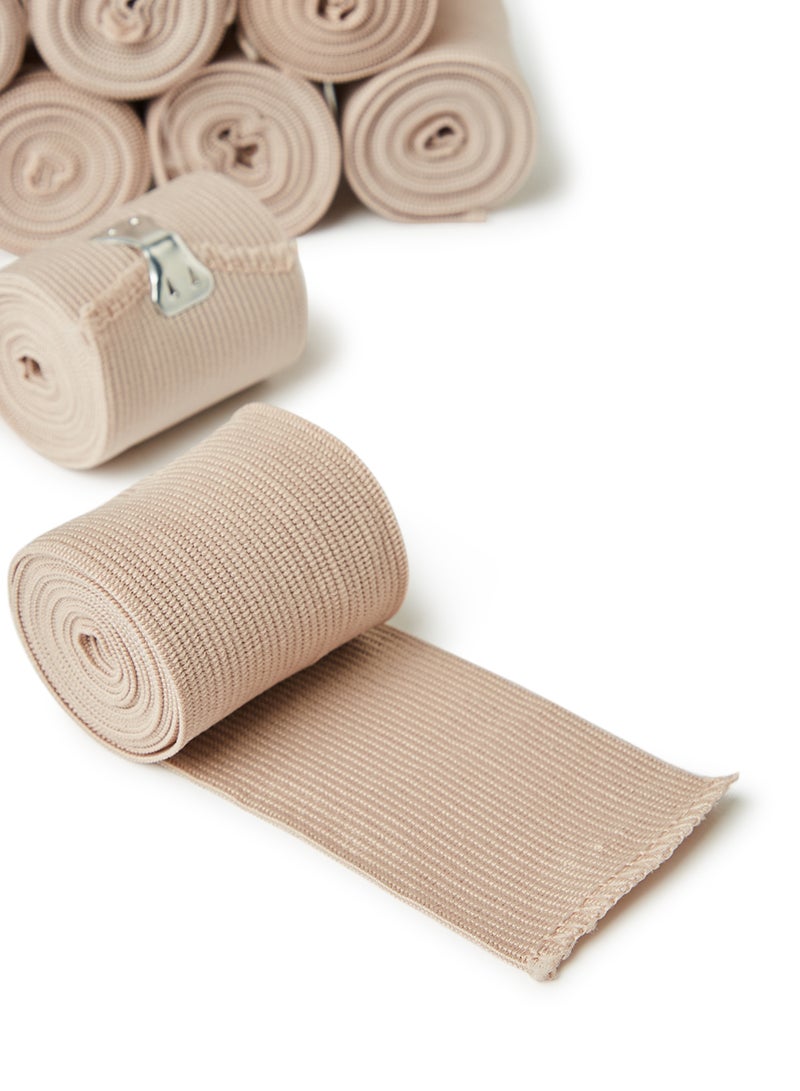 3W Healthcare High Elastic Bandage 12 Pieces, First Aid Flexible Compression Wrap Versatile Support For Injuries 5X4.5Cm  - Image 2