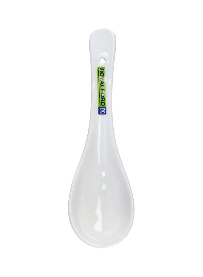Royalford Porcelain Printed Soup Spoon White  - Image 1