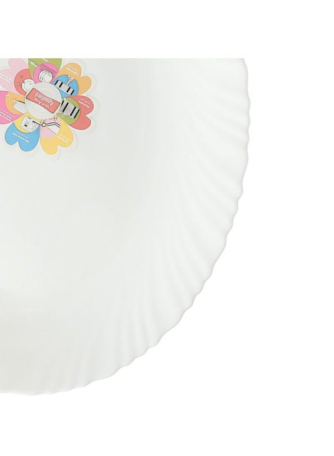 Royalford - Opal Printed Oval Plate White/Pink/Blue 14inch - Image 1