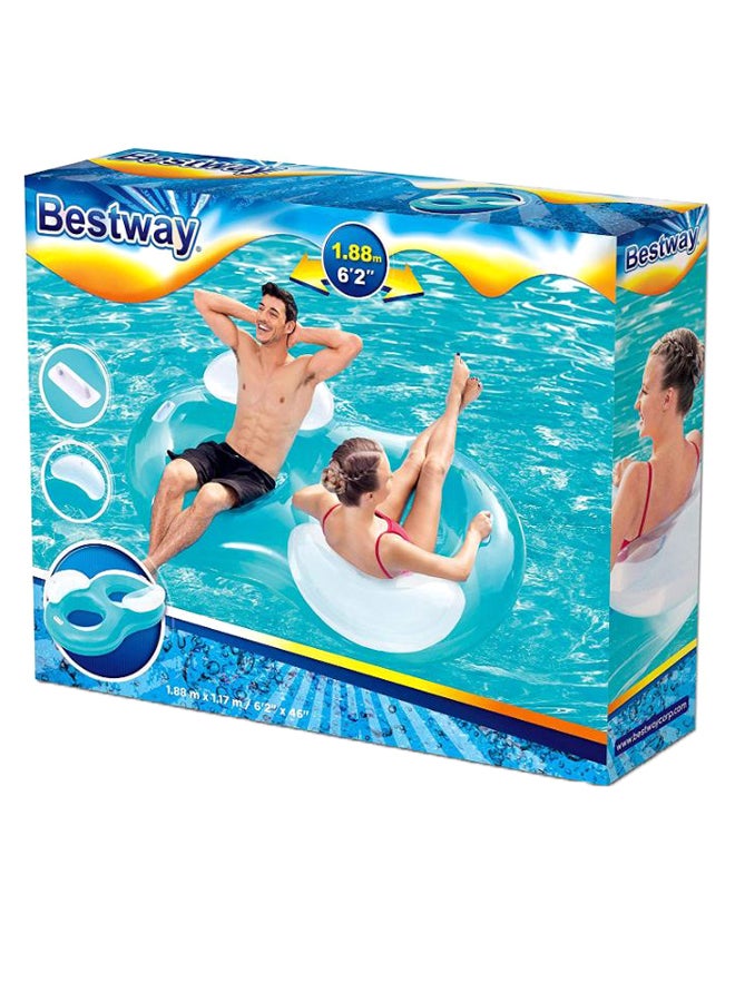 Double Ring Designed Pool Float 188 x 117cm