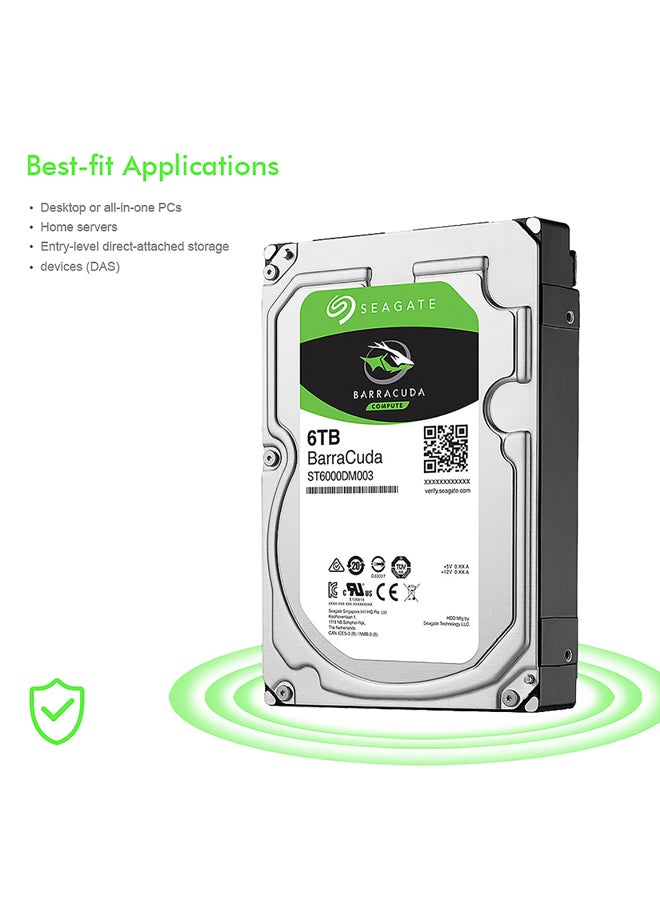 Seagate Barracuda Series Mechanical SATA Hard Drive Silver/Black  - Image 4