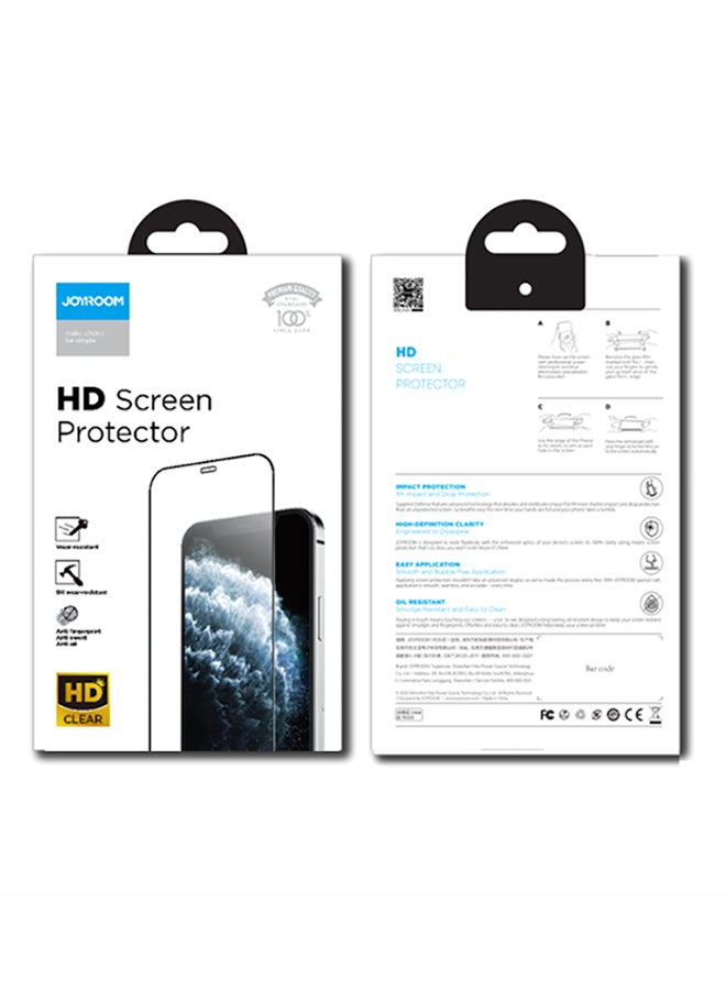 JOYROOM - 2.5D Tempered Glass Screen Protector For Apple iPhone 12 Clear/Black - Image 1