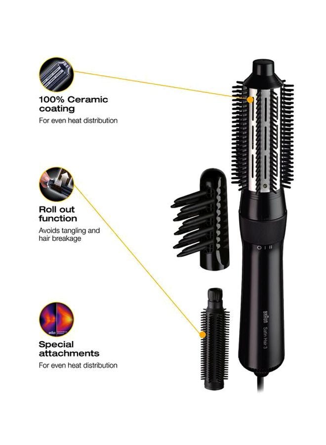 BRAUN 3-In-1 Satin Hair Styler AS330 Black/Silver - Image 2