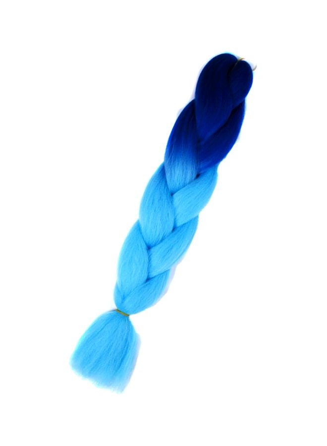 فوبيري طقم شعر مستعار مضفر طويل ومموج من 3 قطع ملكي/ أزرق مائي 60x4x2سم - Image 2