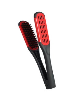 ANSELF Duplex Brush Hair Straightening Clamp Black/Red 23.5x5x3cm  - Image 2
