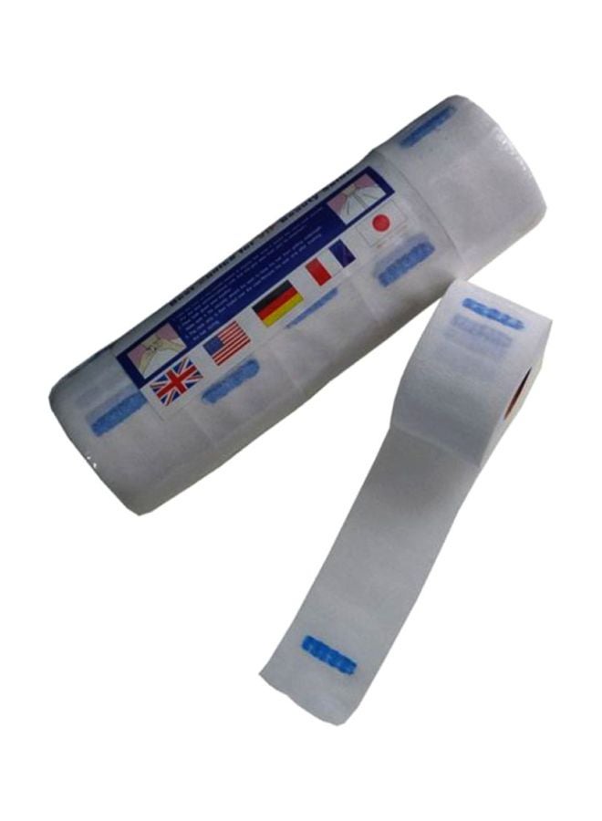 فوبيري مجموعة شرائط ورقية للعنق للاستخدام لمرة واحدة من 500 قطعة أبيض 32 x 6.5سم - Image 2