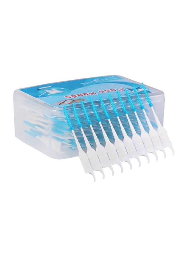 ANSELF - 200-Piece Dental Floss Picks Blue - Image 1