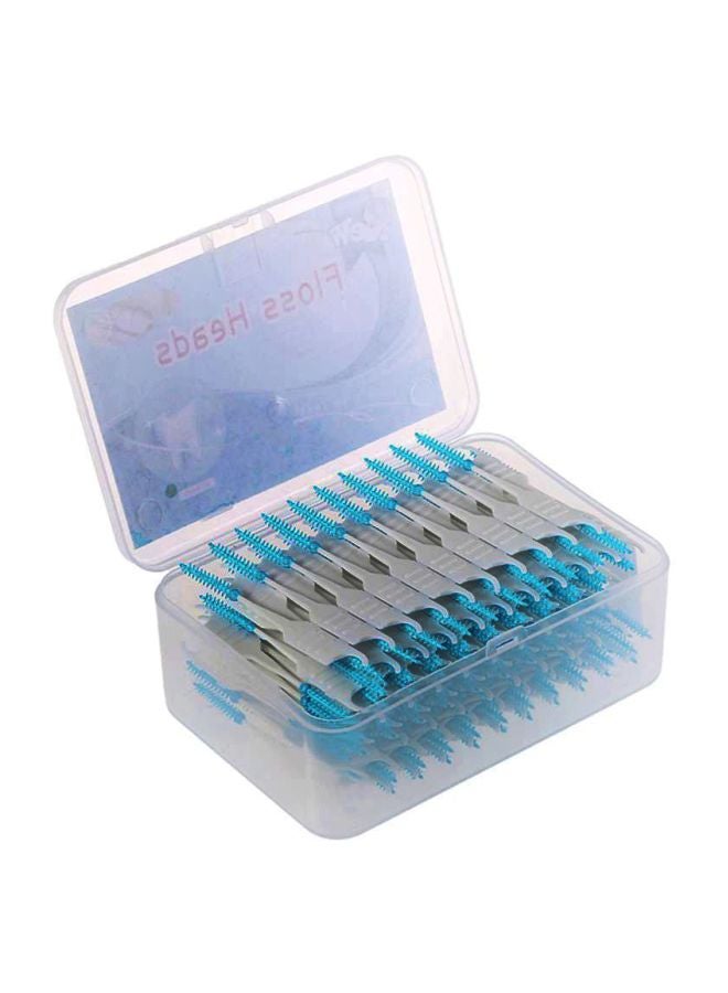 ANSELF - 200-Piece Dental Floss Picks Blue - Image 1
