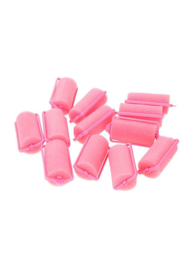 ANSELF - 12-Piece Cushion Hair Styling Roller Set Pink - Image 1