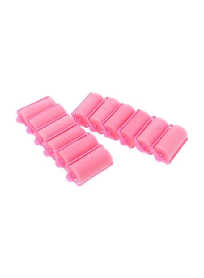 ANSELF - 12-Piece Cushion Hair Styling Roller Set Pink - Image 1