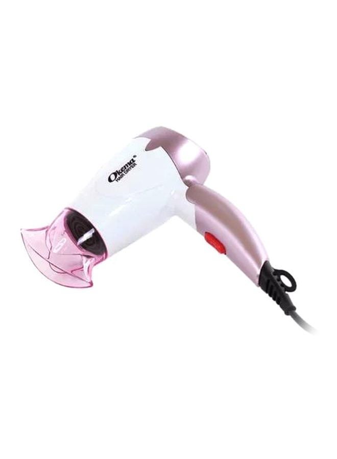 Okema Light And Strong Hair Dryer White/Pink - Image 1