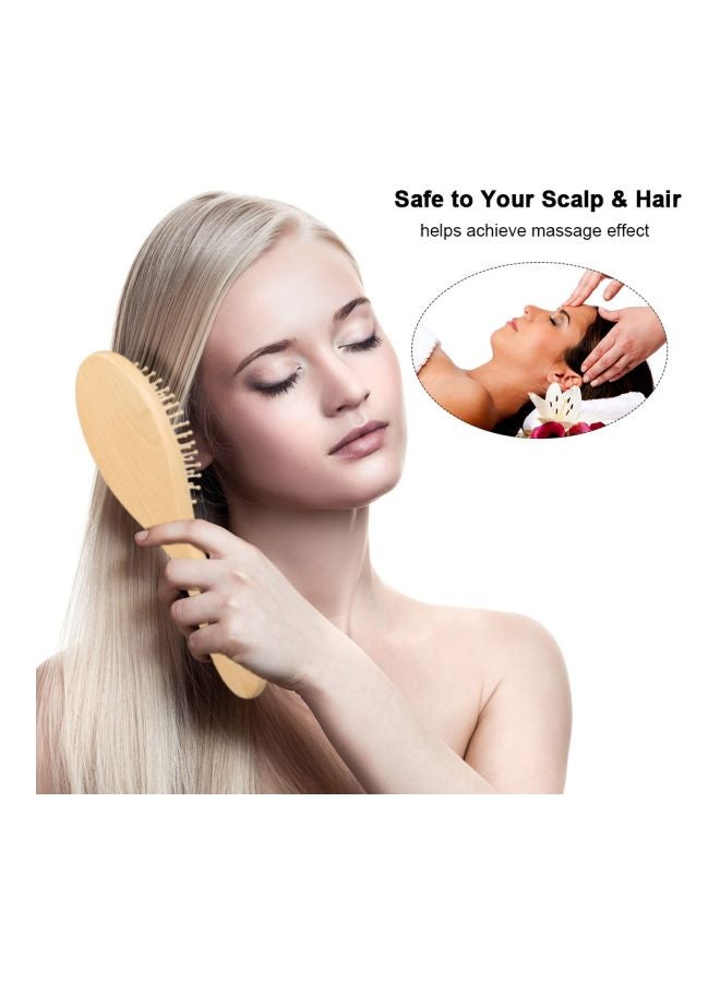 آنسيلف فرشاة شعر لتدليك فروة الرأس بيج / أسود 22.5 x 6.3سم - Image 3