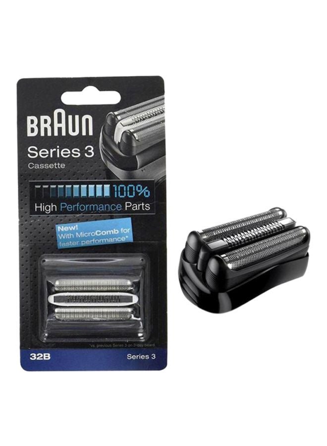 Cassette Replacement For Series 3 Electric Shavers Black/Silver