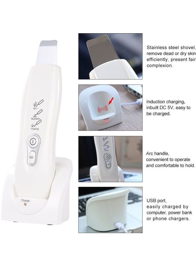 ANSELF Ultrasonic Rechargeable Skin Cleaner White 17.5x4.5x2cm - Image 3