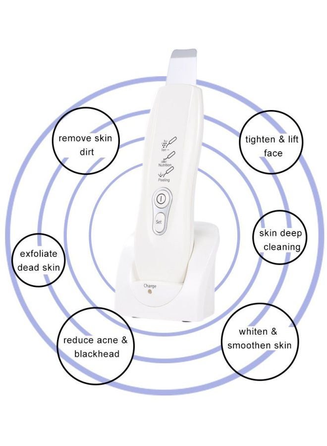 ANSELF Ultrasonic Rechargeable Skin Cleaner White 17.5x4.5x2cm - Image 5