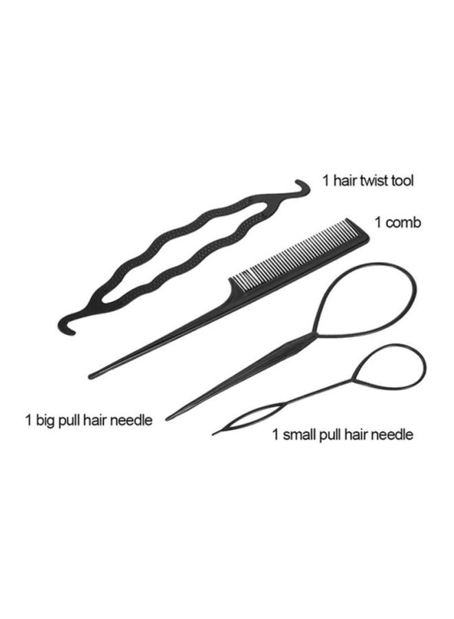 ANSELF 4-Piece Hair Twist Styling Set Black 1.00cm - Image 2