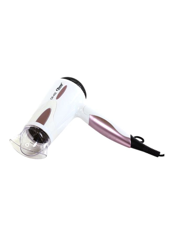 Okema Professional Hair Dryer White/Pink - Image 1