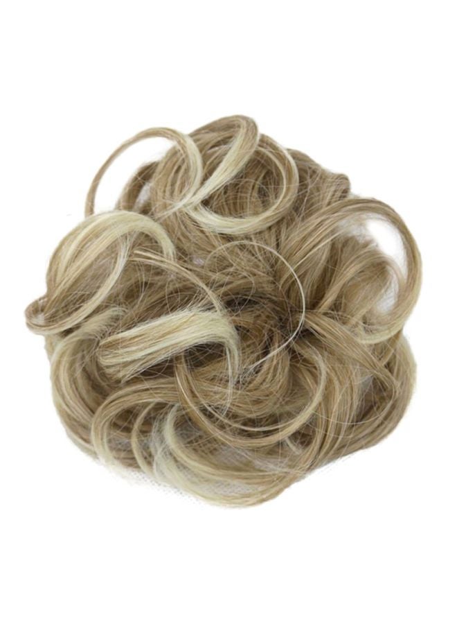 Curly Messy Bun Hair Wig Beige 11x10x4cm