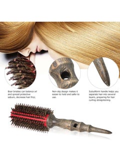 ANSELF Round Brush Roller Comb Grey/Red/Black 21ml  - Image 4