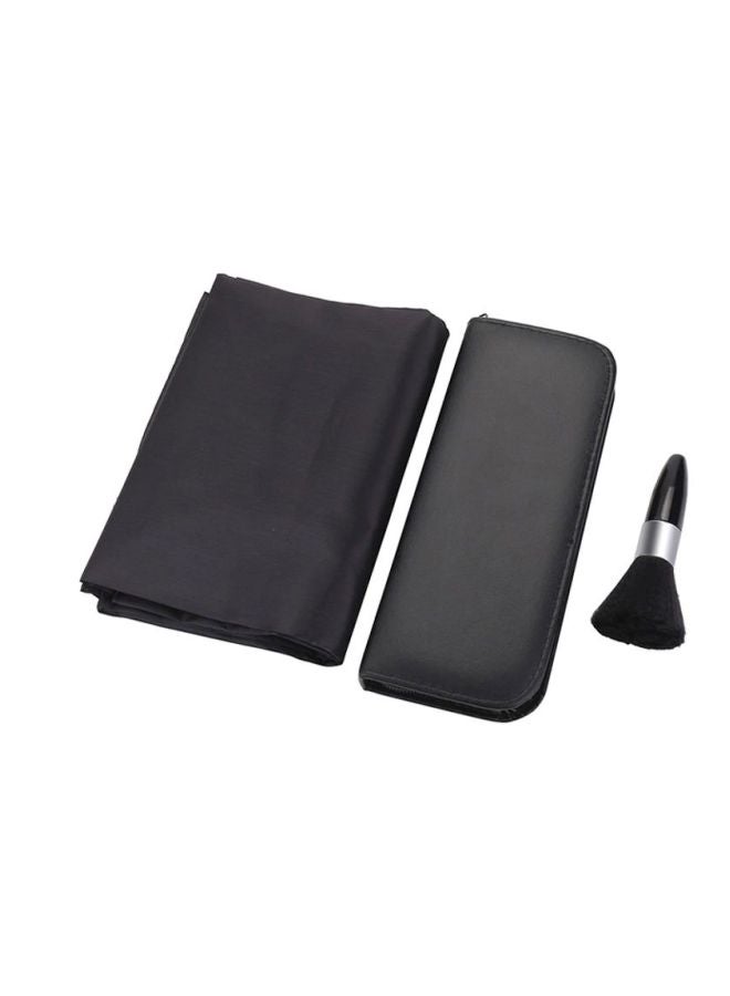 LAWAZIM 9-Piece Hair Styling Scissors Set Black/Silver - Image 3