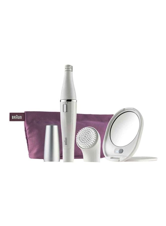 BRAUN Premium Edition Face Mini Epilator And Cleansing Brush Set White - Image 1